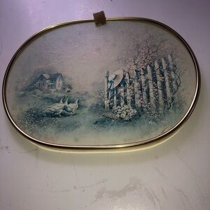 Pastoral scene handcrafted in Canada by N.C. Cameron & Sons Ltd. - gently used.